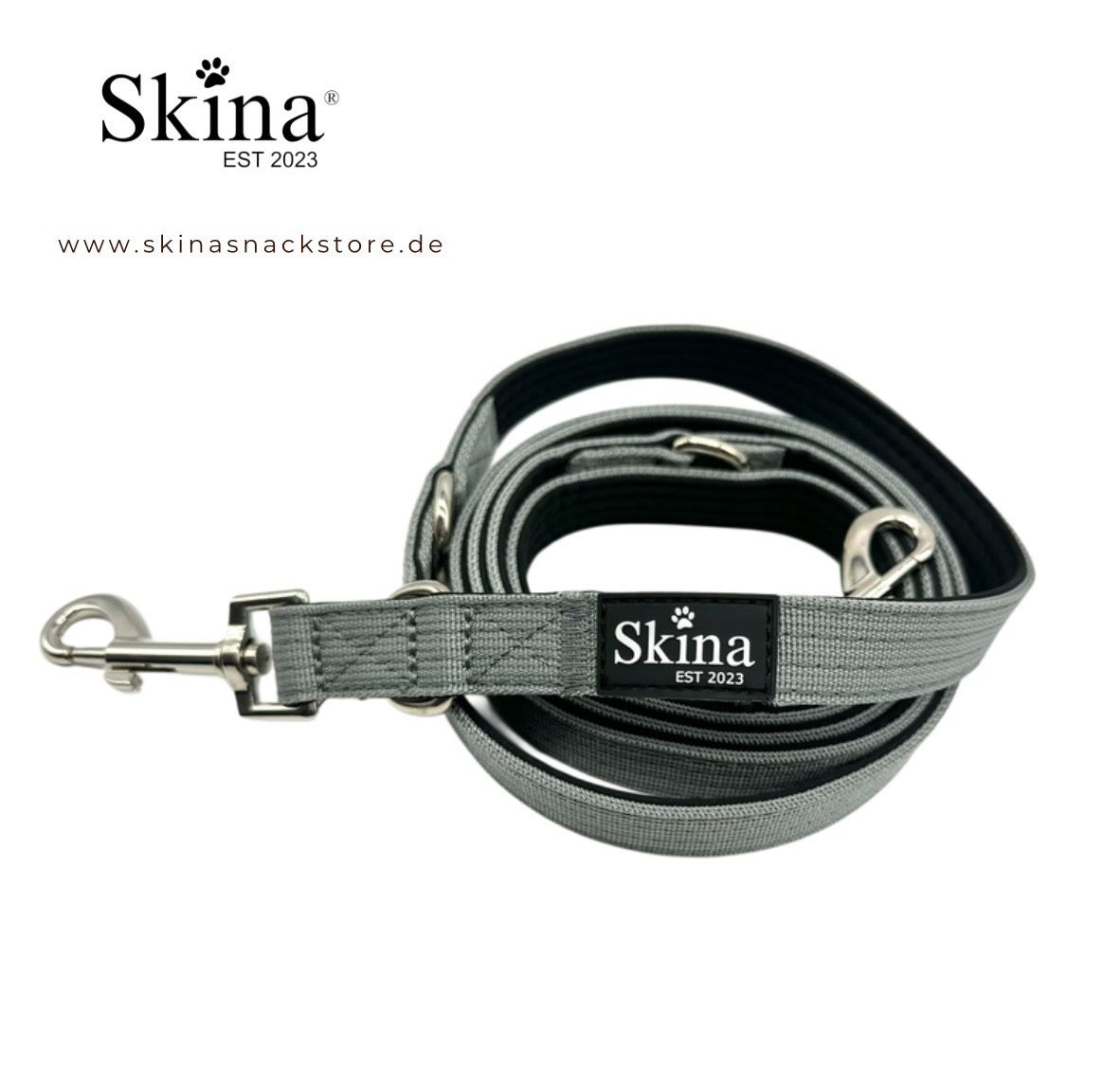 Skina Hundeleine Grau