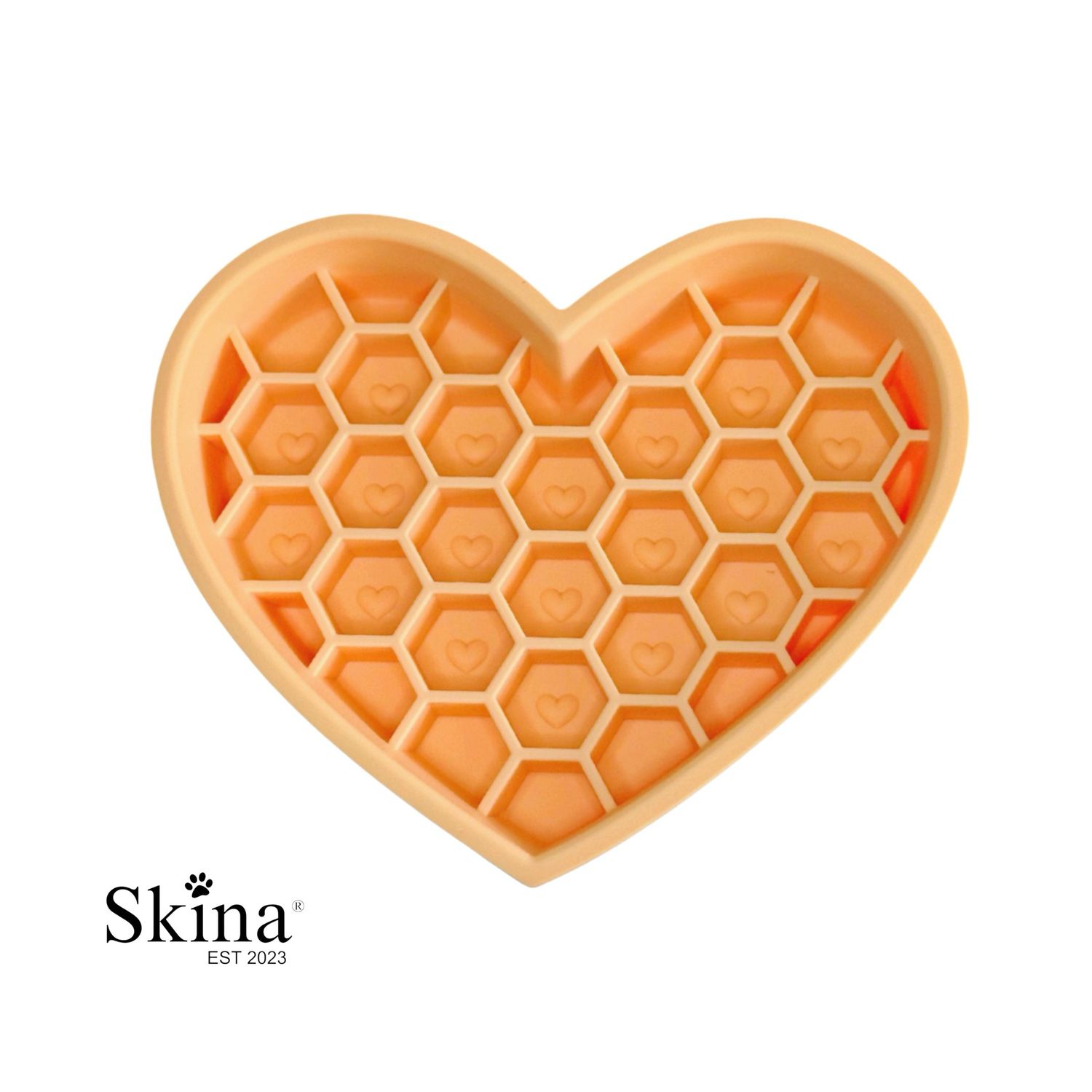 2-in-1 Herzschleckmatte Peach Skina