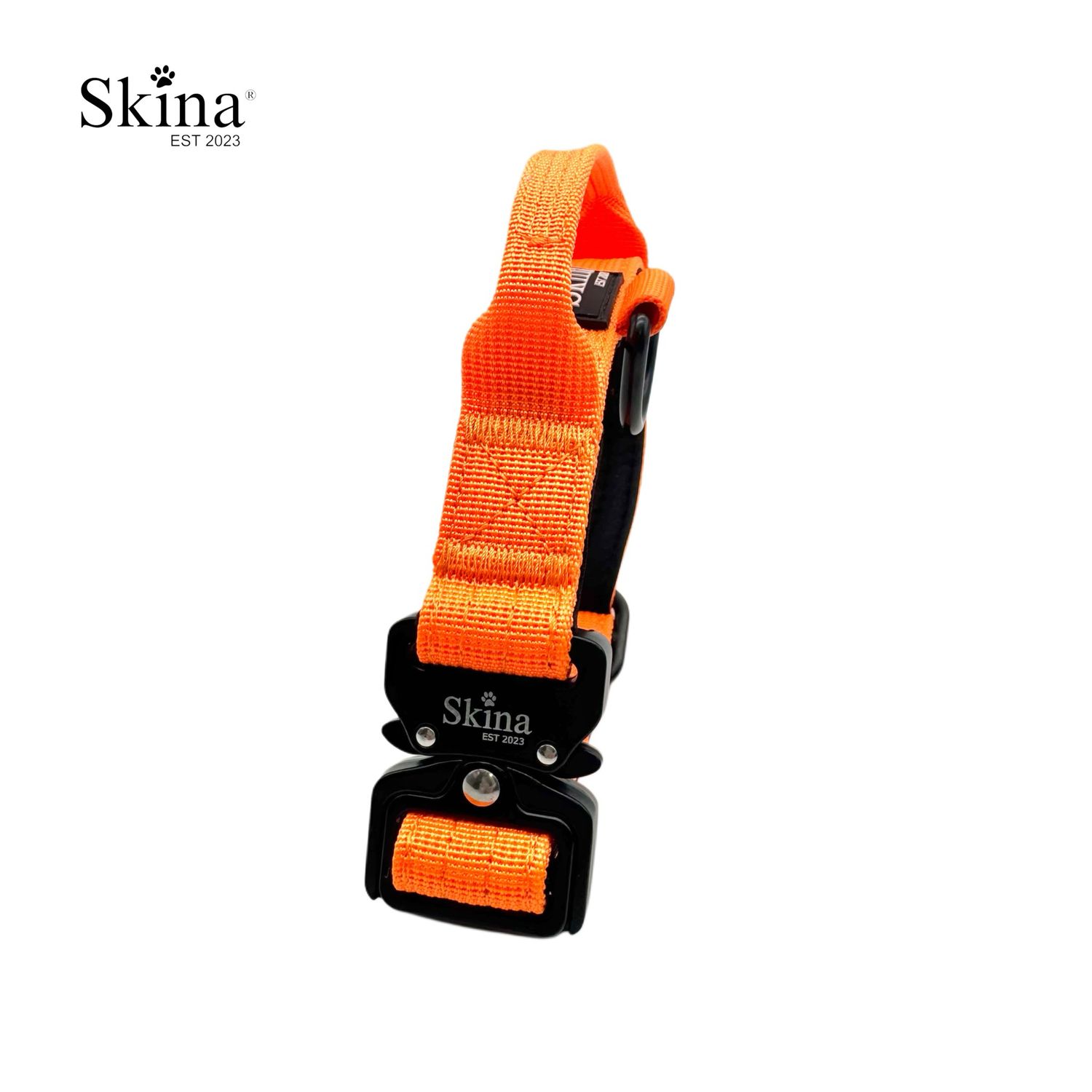 Skina Halsband für kleine Hunde &quot;Neon Orange&quot;
