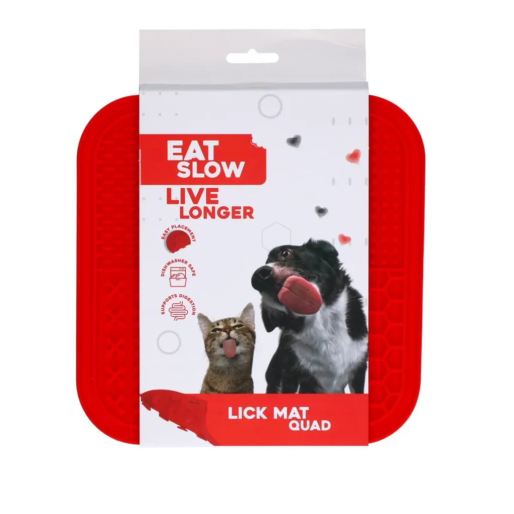 Eat Slow Live Longer Lick Mat Quad
