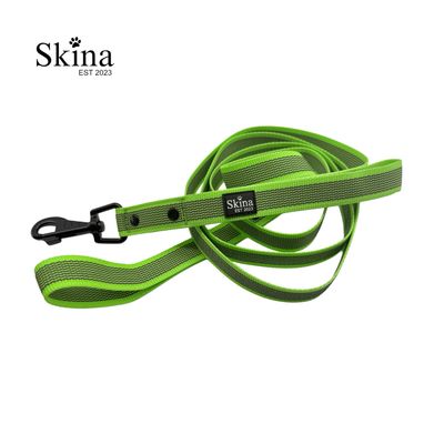 Skina Gummierte Hundeleine &quot;Neon Grün&quot;