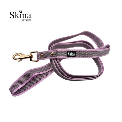 Skina Gummierte Hundeleine &quot;Flieder&quot;