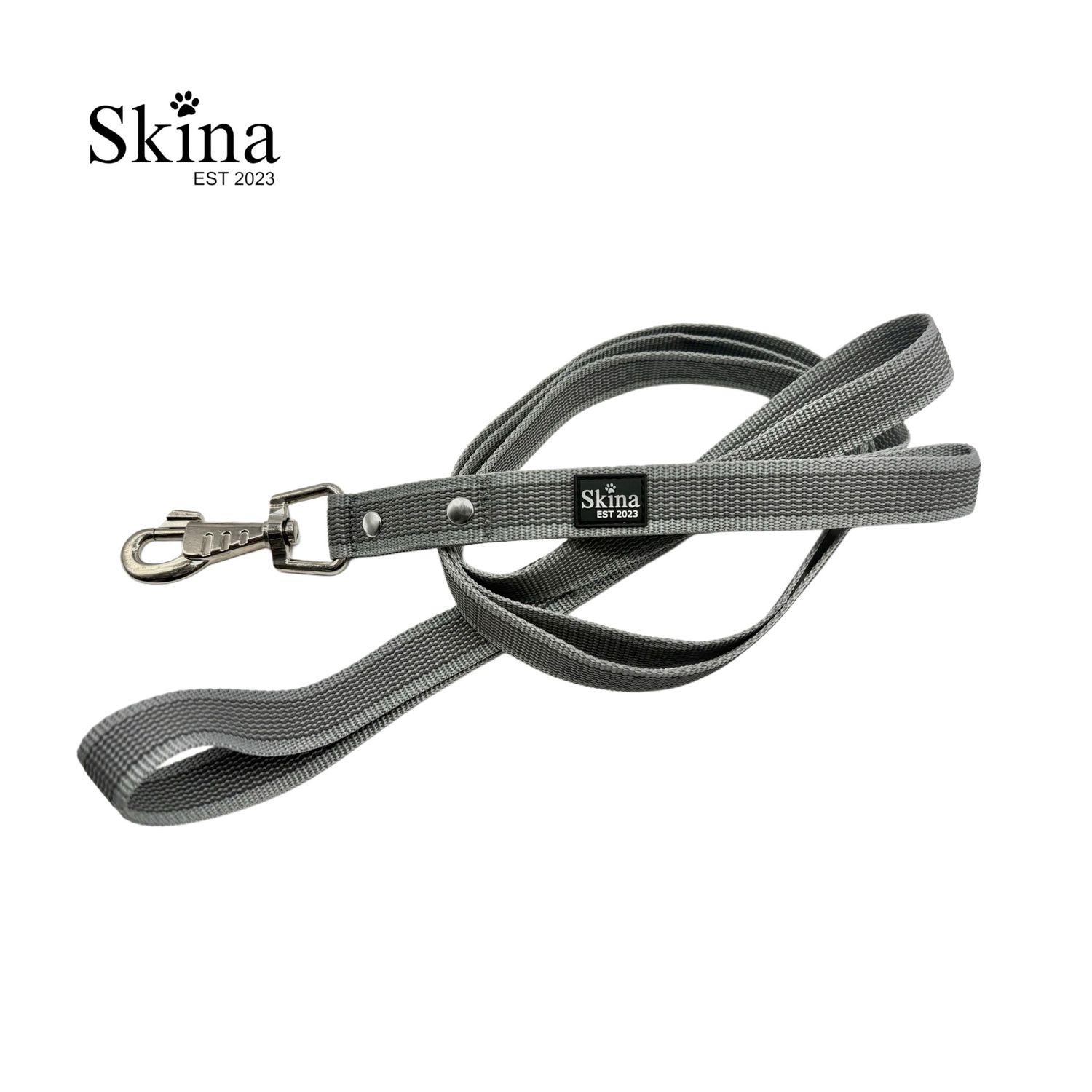 Skina Gummierte Hundeleine &quot;Grau&quot;