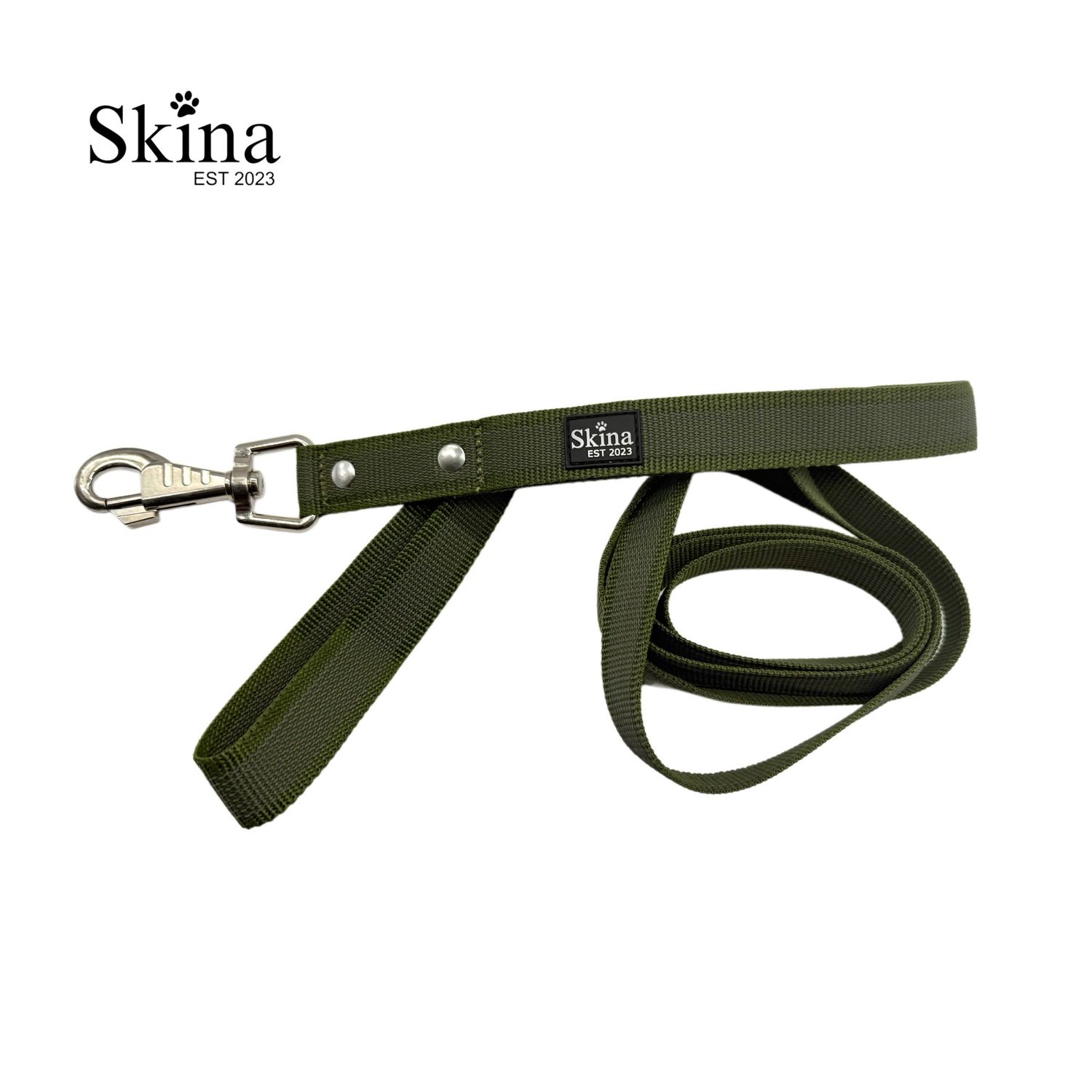 Skina Gummierte Hundeleine &quot;Olive&quot;
