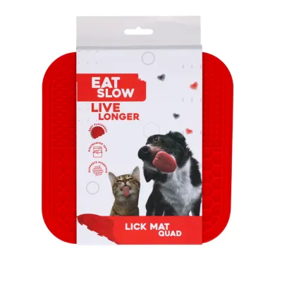 Eat Slow Live Longer Lick Mat Quad