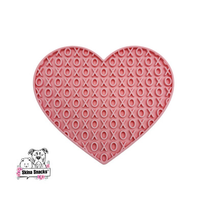 Herzschleckmatte mit Saugnäpfe