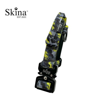 Skina Halsband für kleine Hunde "Gelbes Camouflage" Skina Halsband für kleine Hunde "Gelbes Camouflage"