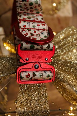 Ultra leichtes Halsband mit Sicherheitsschnalle &amp; Haltegriff "X-MAS"
