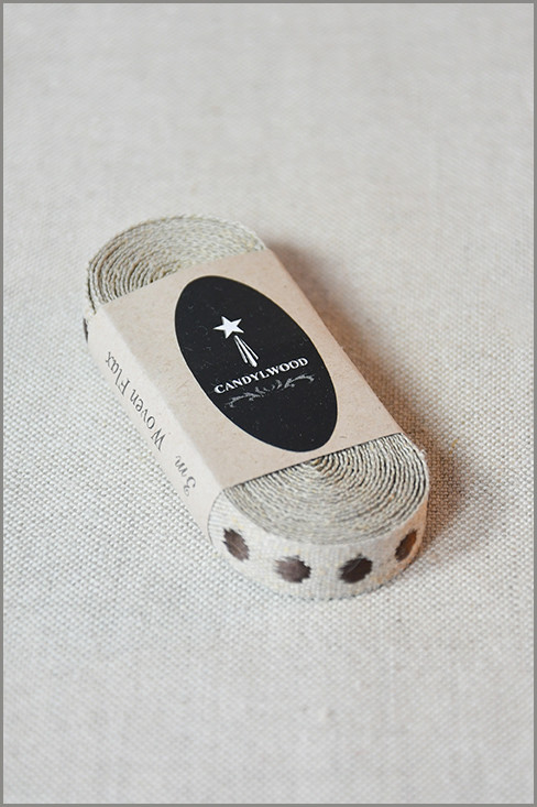 Espresso - Woven Flax Ribbon
