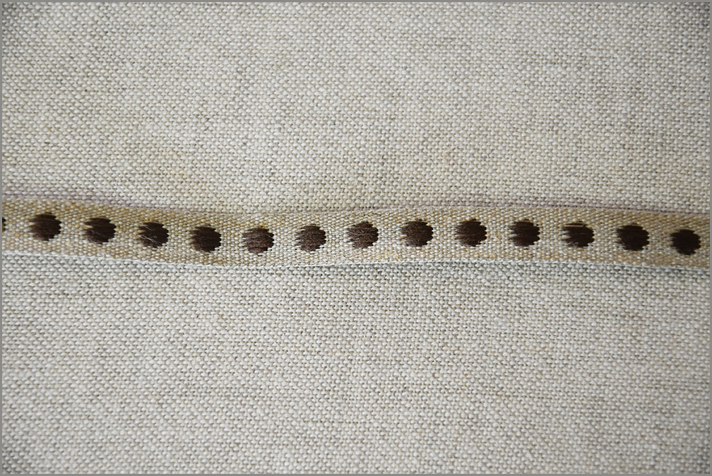 Espresso - Woven Flax Ribbon