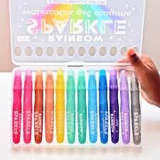 Rainbow Sparkle Metallic Gel Crayons