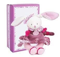 Cherry the Bunny Baby Rattle/ Pacifier holder
