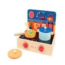 2-in-1 Mini Kitchen Wooden Play Set