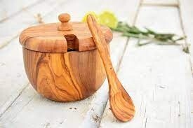 Olive Wood Sugar Bowl