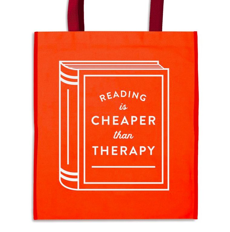 Reading is Cheaper Than Therapy Reusable Tote