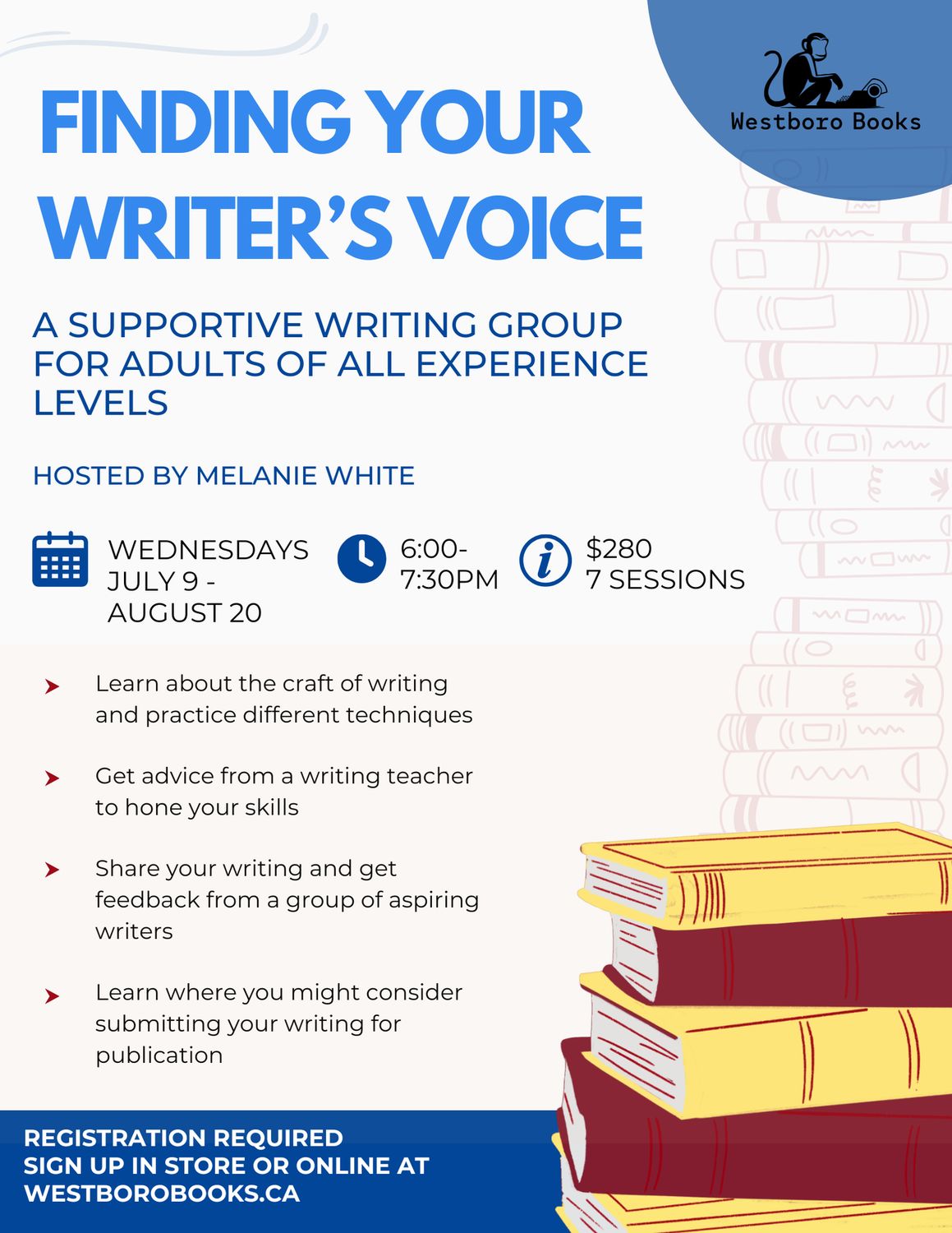 Finding Your Writer&#39;s Voice- Adult Workshop Summer 2025