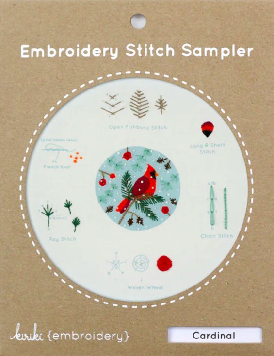 Embroidery Stitch Sampler: Cardinal