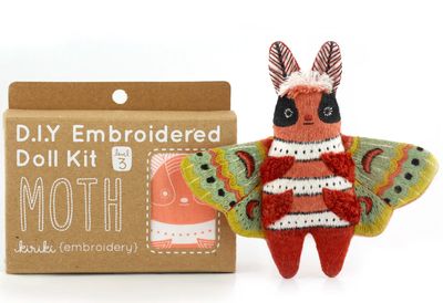 Embroidered Doll Kit: Moth (Level 3)