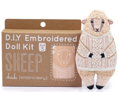Embroidered Doll Kit: Sheep (Level 3)