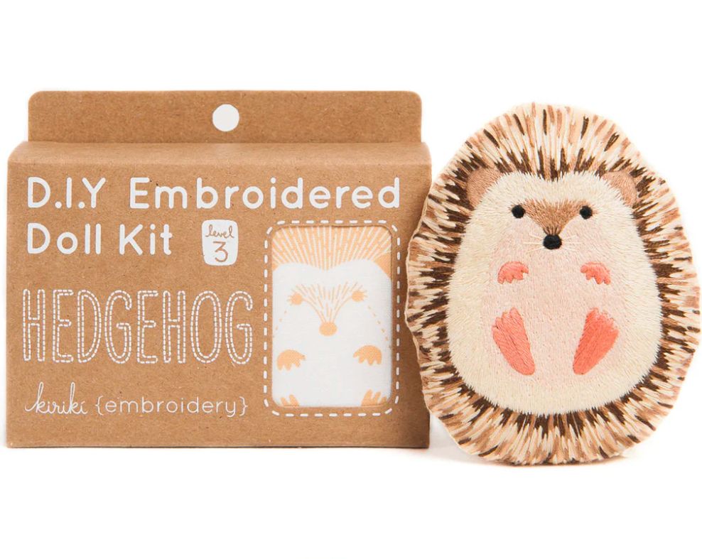 Embroidered Doll Kit: Hedgehog (Level 3)