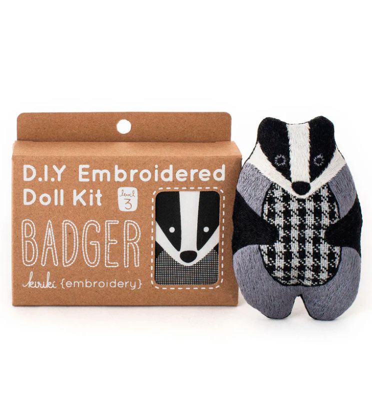 Embroidered Doll Kit: Badger (Level 3)