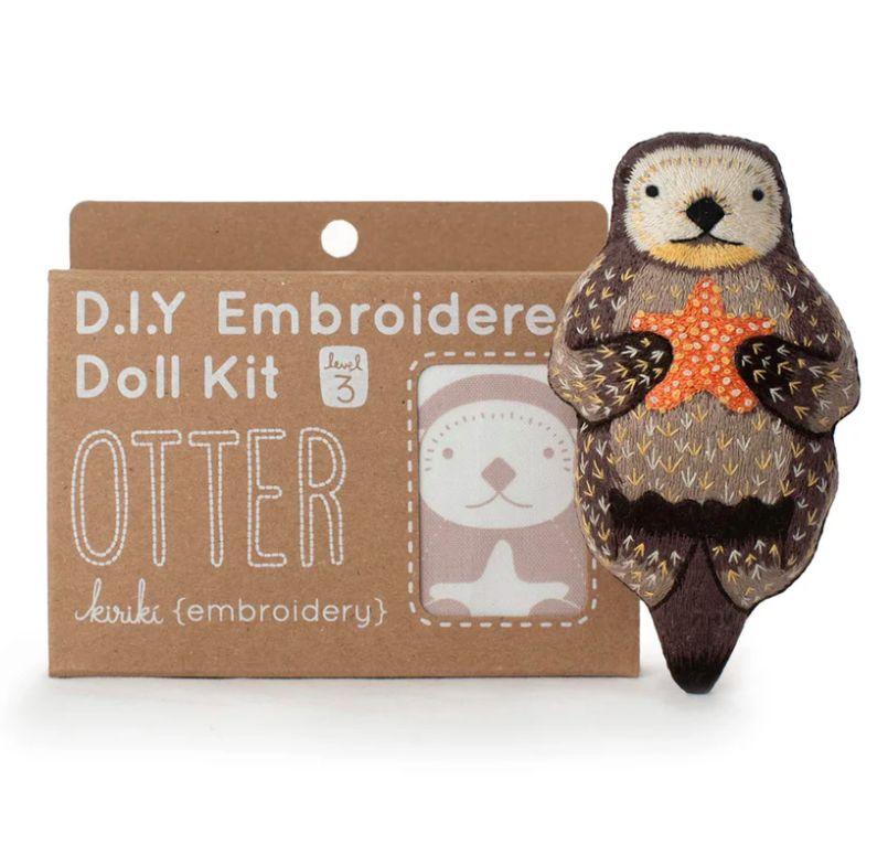 Embroidered Doll Kit: Otter (Level 3)