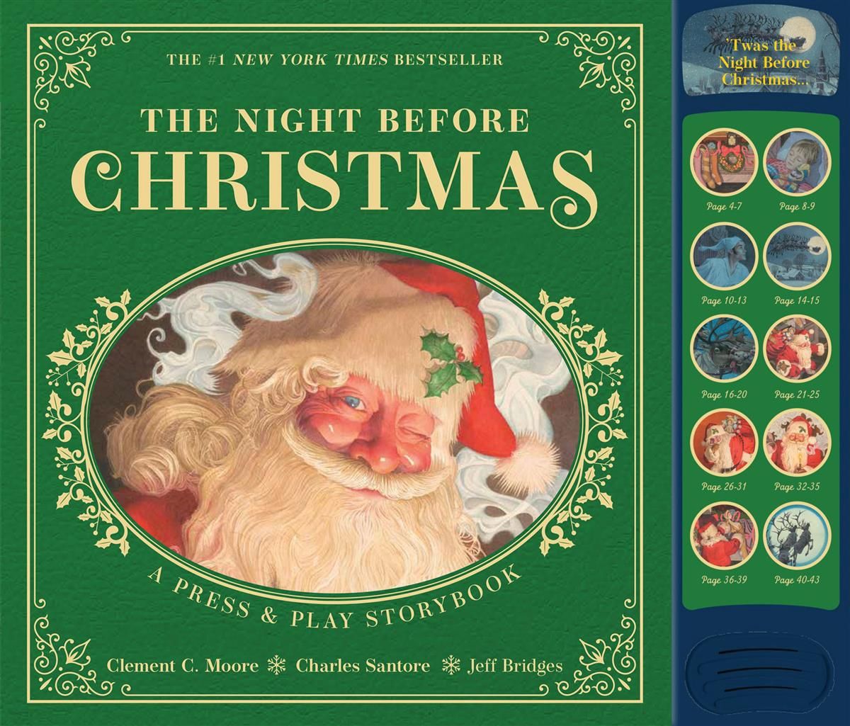 The Night Before Christmas Press and Play Storybook by Clement Moore narrated by Jeff Bridges