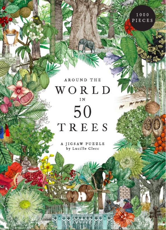 Around the World in 50 Trees 1000 Piece Puzzle by Jonathan Drori and Lucille Clerc