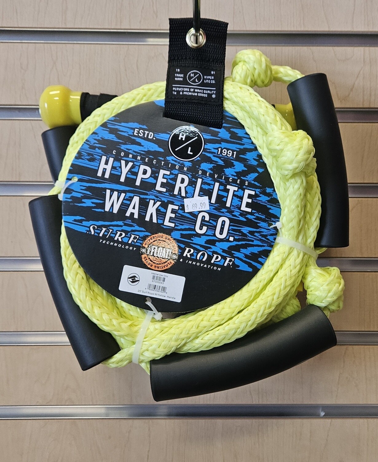 Hyperlite 25 ft Surf Rope w/Yellow Handle