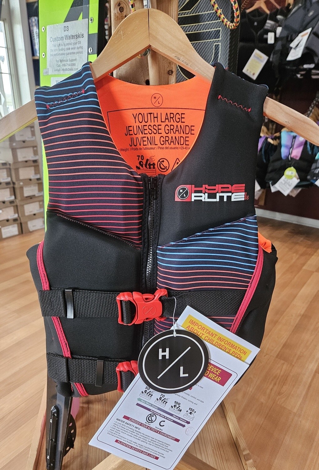 Hyperlite Boys Youth Large Neo Vest (64lbs to 88lbs)