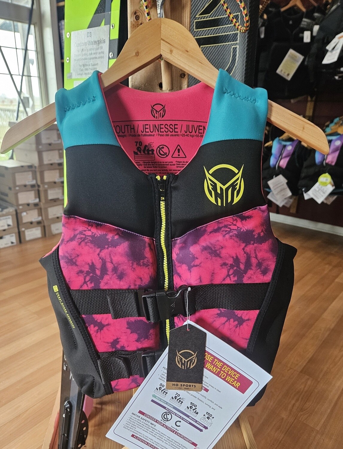 HO Girls Youth Pursuit HRM Neo Vest (55lbs-88lbs)