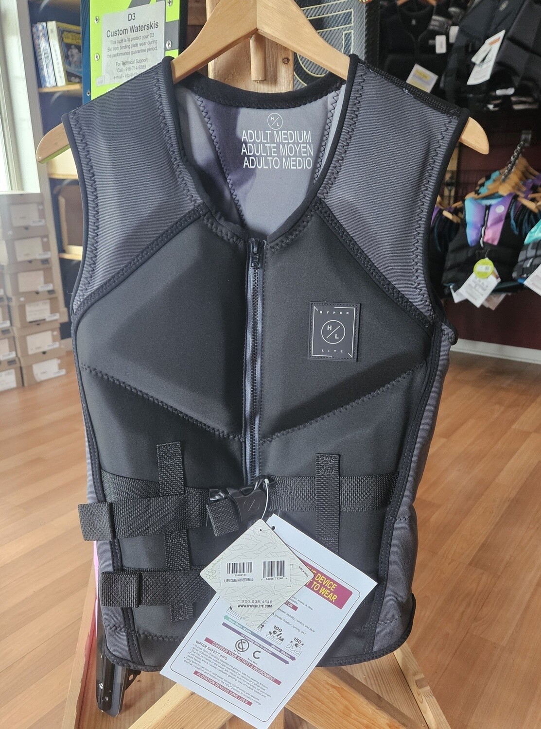 HL Men&#39;s Caliber HRM Vest Black/Ash, Size: Medium