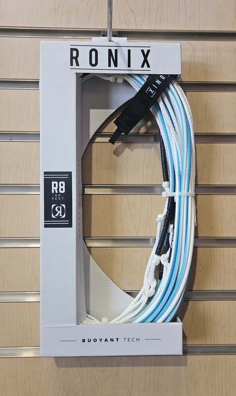 Ronix R8- 80ft 8 Section floating mainline- Azure Blue/White