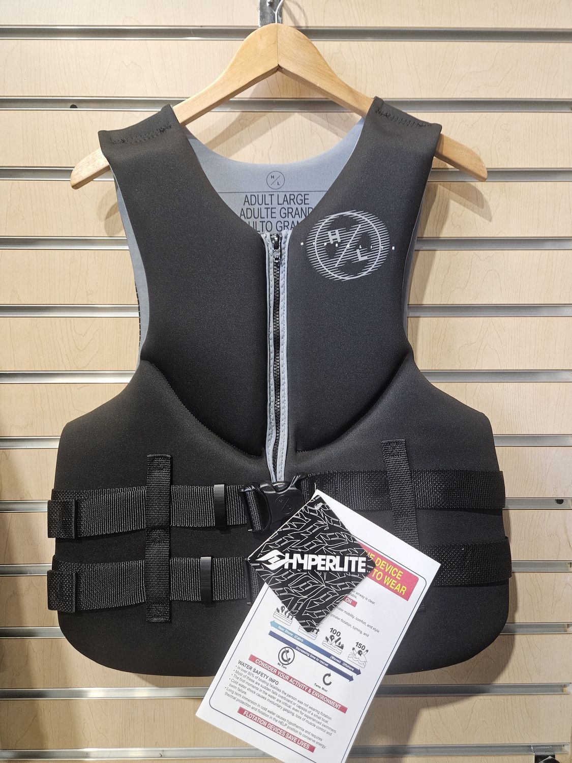 Hyperlite Indy HRM Vest BLK/ Grey, Size: Large