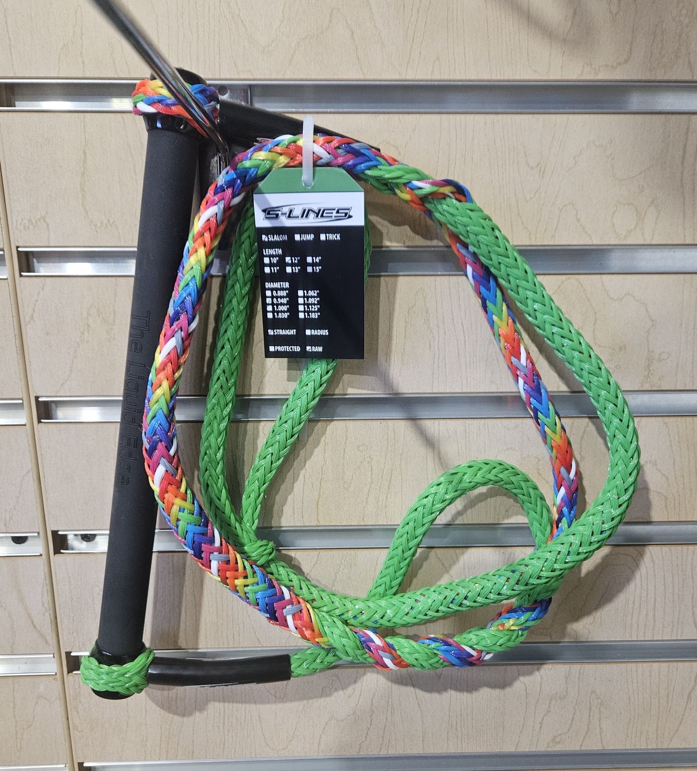S-Line Slalom TLE Handle 12" x .940, Color: Green