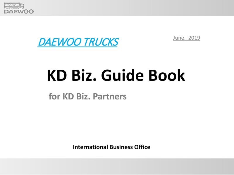 Daewoo truck KD Biz Guide Book