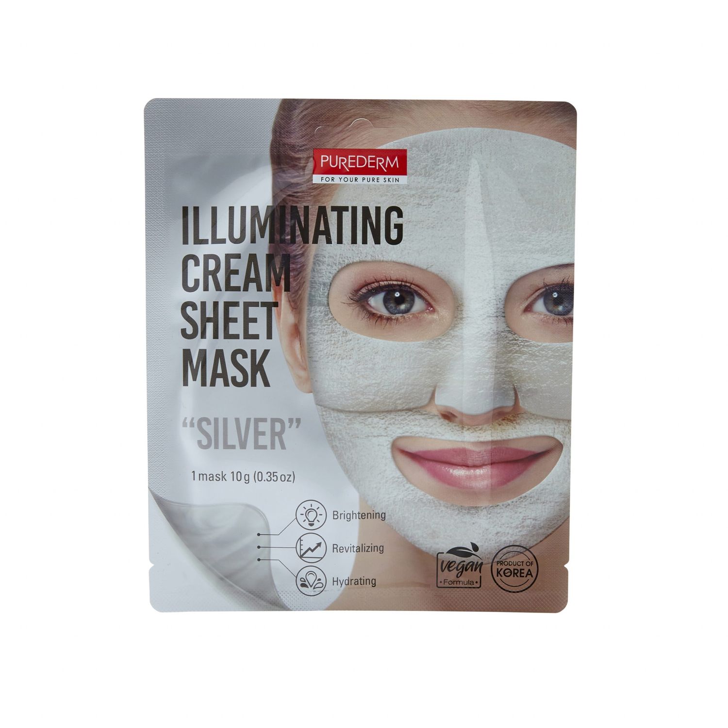 Purederm Illuminating Cream Sheet Mask Silver