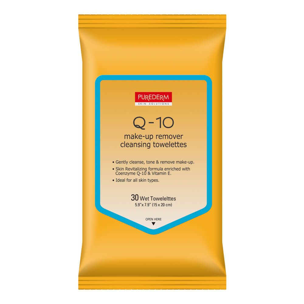 PUREDERM Make-up Remover Cleansing Towelettes Q10