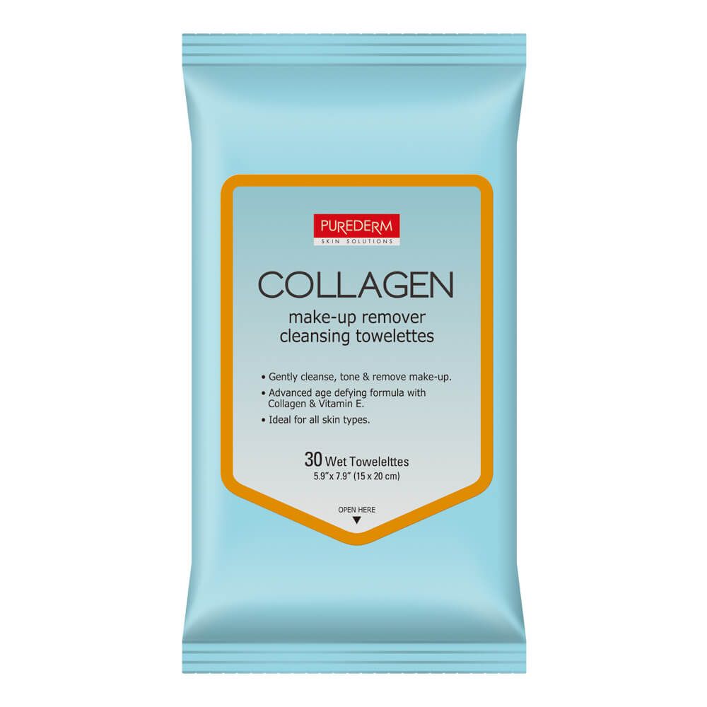 Purederm Collagen Make-Up Remover Cleansing Towelettes