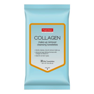 Purederm Collagen Make-Up Remover Cleansing Towelettes