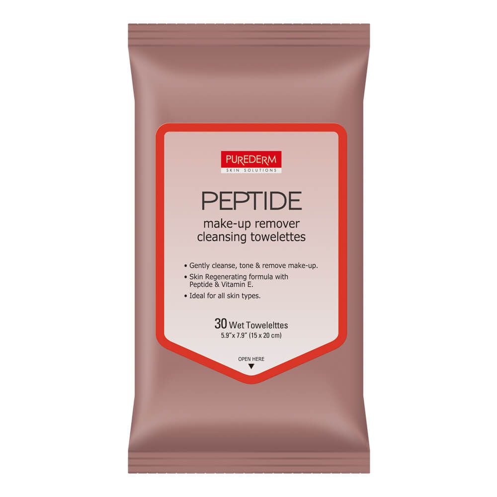 PUREDERM Make-up Remover Cleansing Towelettes PEPTIDE
