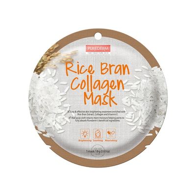 Purederm Rice Bran Collagen Mask 1 Sheet