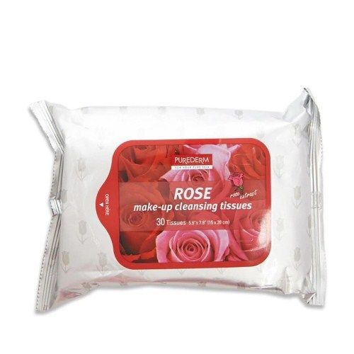 Purederm Natural Make-up Cleansing Tissues &quot;Rose&quot;