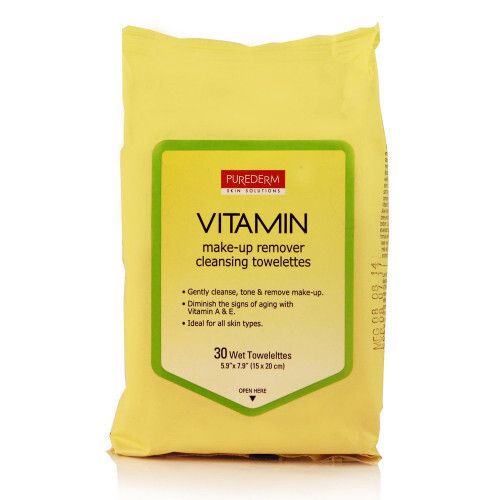 Purederm Vitamin A&amp;E Make Up Remover Facial Towelettes