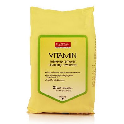 Purederm Vitamin A&amp;E Make Up Remover Facial Towelettes