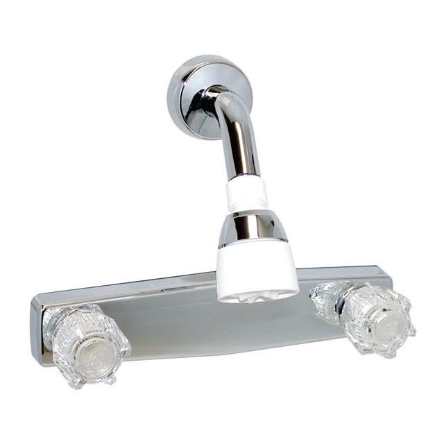8" Chrome Two Handle Shower Valve w/ Shower Head Kit