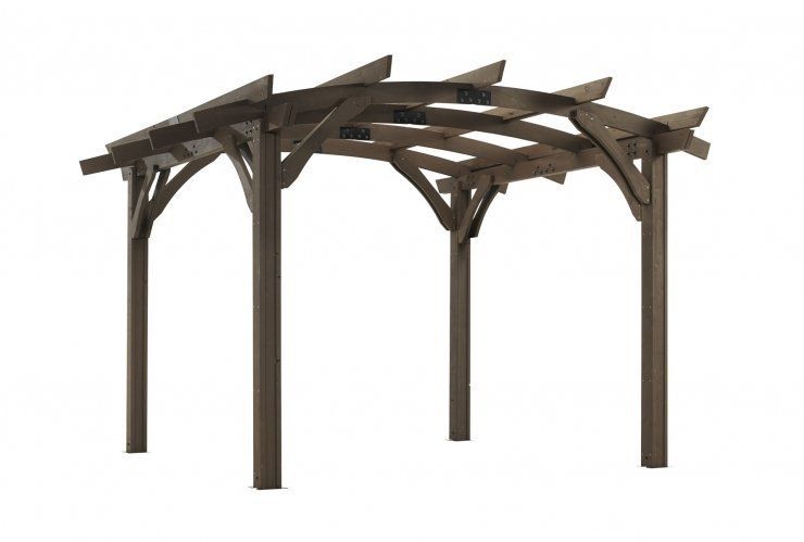 Mocha Sonoma Wood Pergola Kit