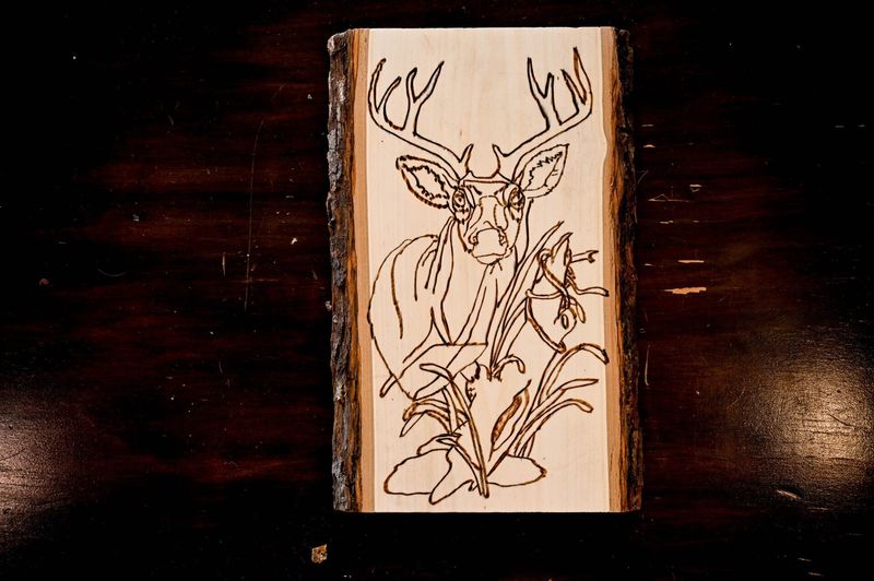 Deer Wood Burn Art