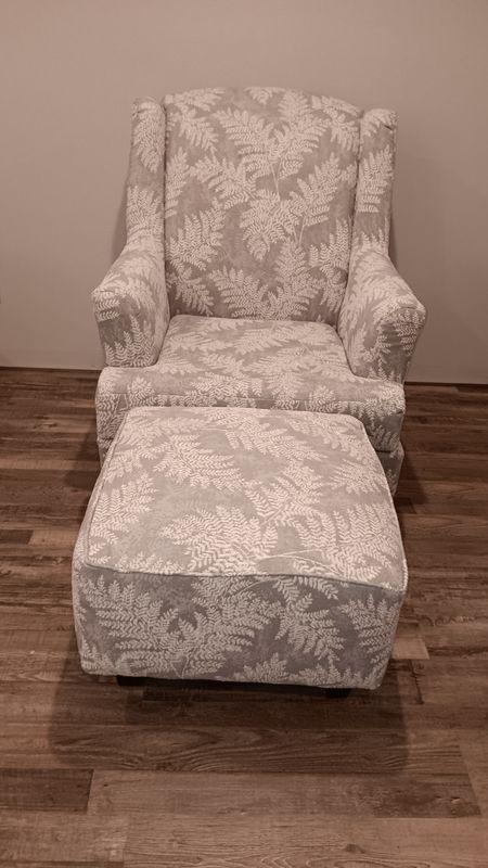 Fernvalley BlueGrey Ottoman