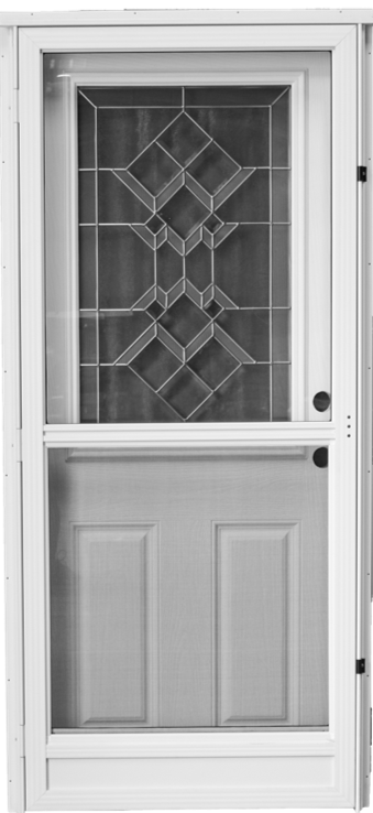 Steel Combo Door Half Decorative